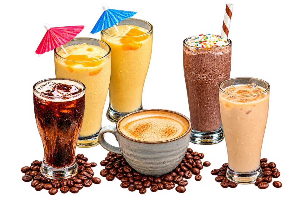 Coffee and smoothies from our drinks menu