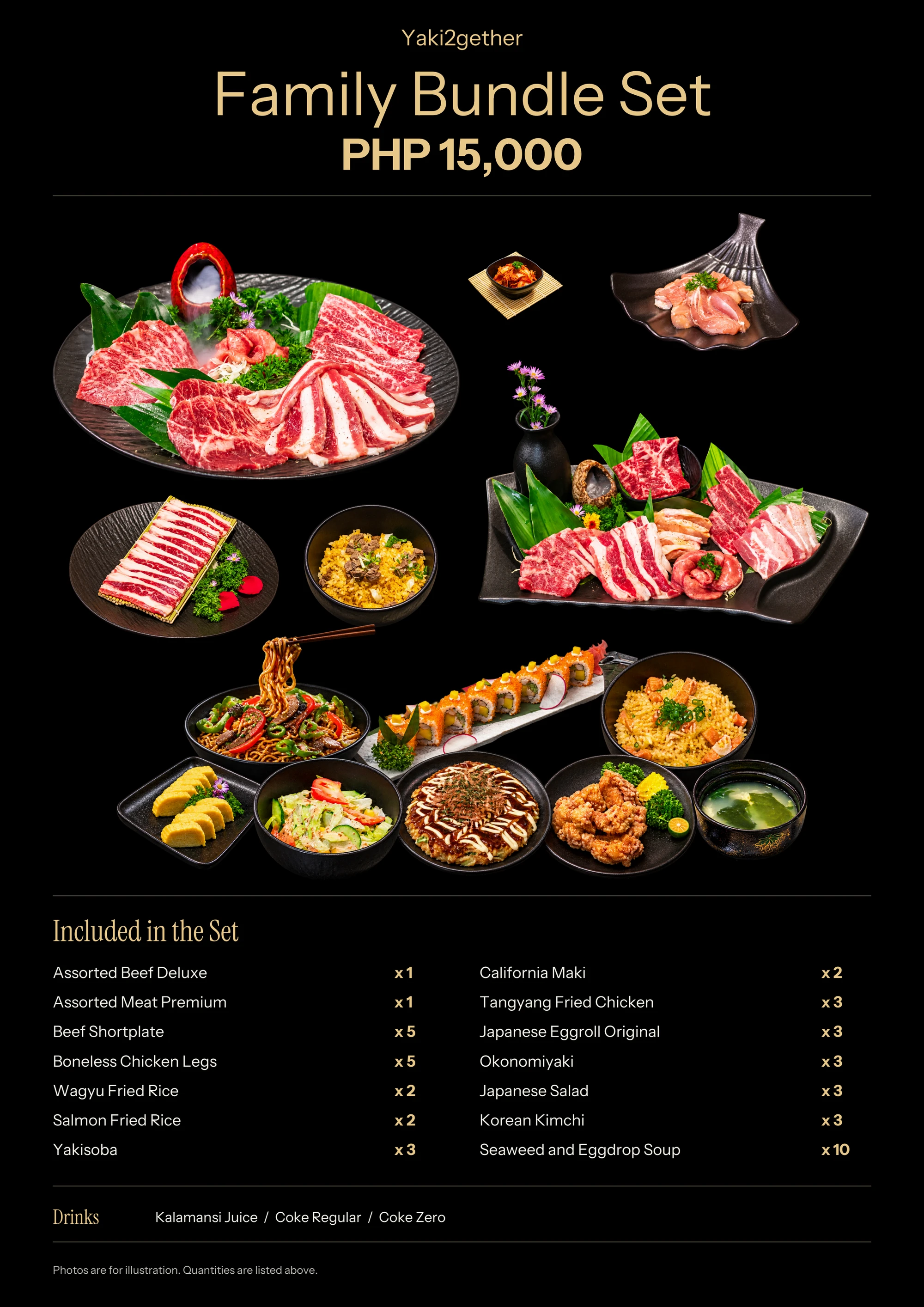 Family Bundle menu — PHP 15,000